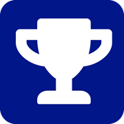 blauer Icon mit Pokal